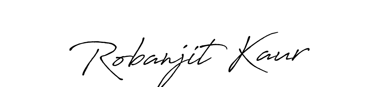 How to make Robanjit Kaur signature? Antro_Vectra_Bolder is a professional autograph style. Create handwritten signature for Robanjit Kaur name. Robanjit Kaur signature style 7 images and pictures png