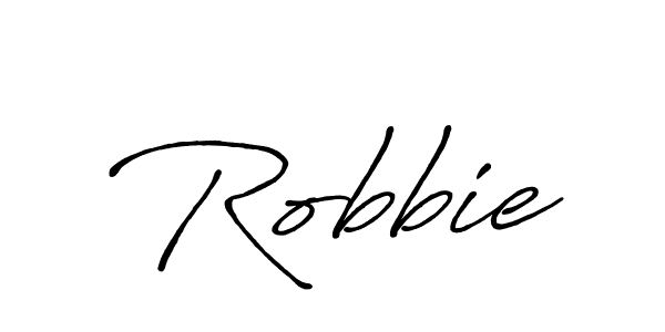 Create a beautiful signature design for name Robbie. With this signature (Antro_Vectra_Bolder) fonts, you can make a handwritten signature for free. Robbie signature style 7 images and pictures png
