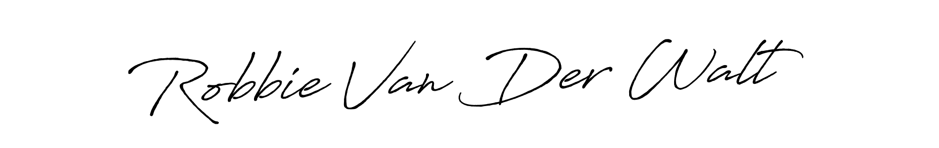 Robbie Van Der Walt stylish signature style. Best Handwritten Sign (Antro_Vectra_Bolder) for my name. Handwritten Signature Collection Ideas for my name Robbie Van Der Walt. Robbie Van Der Walt signature style 7 images and pictures png