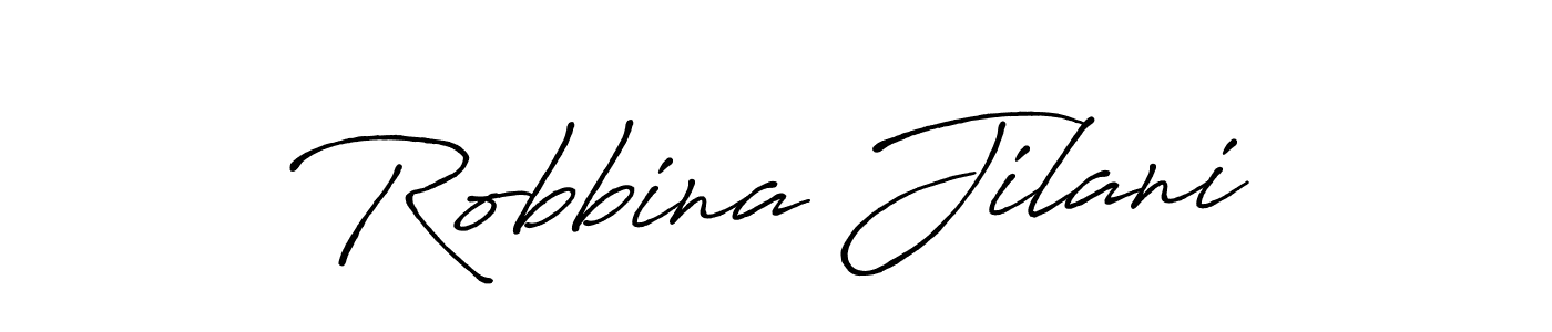 if you are searching for the best signature style for your name Robbina Jilani. so please give up your signature search. here we have designed multiple signature styles  using Antro_Vectra_Bolder. Robbina Jilani signature style 7 images and pictures png