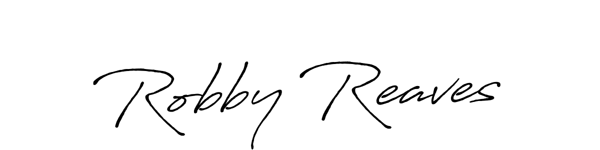 How to make Robby Reaves name signature. Use Antro_Vectra_Bolder style for creating short signs online. This is the latest handwritten sign. Robby Reaves signature style 7 images and pictures png