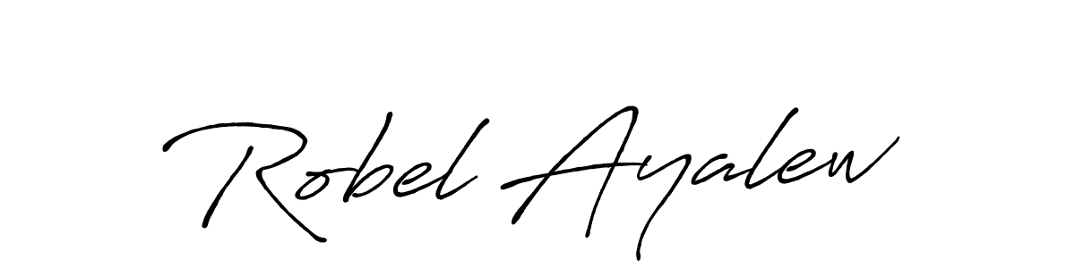 Make a beautiful signature design for name Robel Ayalew. With this signature (Antro_Vectra_Bolder) style, you can create a handwritten signature for free. Robel Ayalew signature style 7 images and pictures png