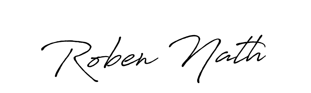 Design your own signature with our free online signature maker. With this signature software, you can create a handwritten (Antro_Vectra_Bolder) signature for name Roben Nath. Roben Nath signature style 7 images and pictures png