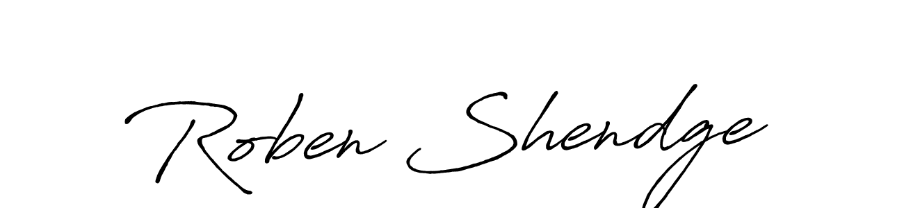 Make a beautiful signature design for name Roben Shendge. Use this online signature maker to create a handwritten signature for free. Roben Shendge signature style 7 images and pictures png