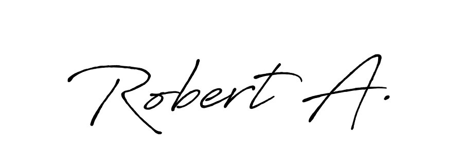 Create a beautiful signature design for name Robert A.. With this signature (Antro_Vectra_Bolder) fonts, you can make a handwritten signature for free. Robert A. signature style 7 images and pictures png