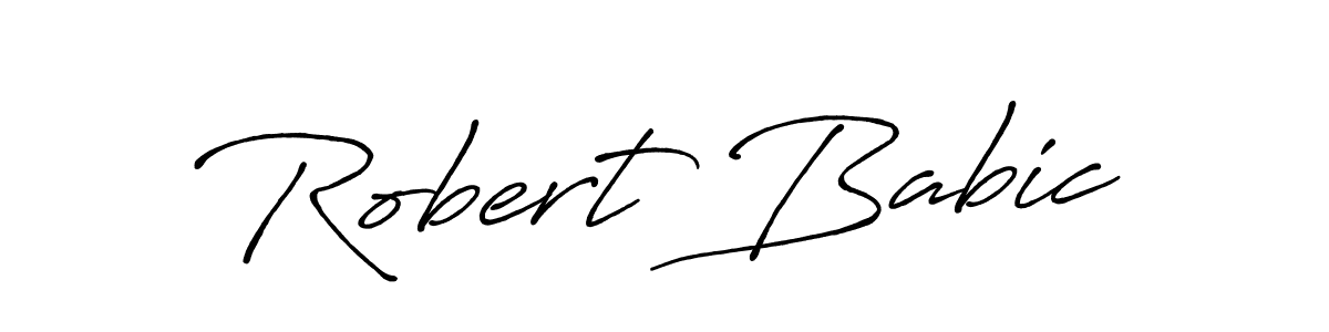 How to make Robert Babic name signature. Use Antro_Vectra_Bolder style for creating short signs online. This is the latest handwritten sign. Robert Babic signature style 7 images and pictures png