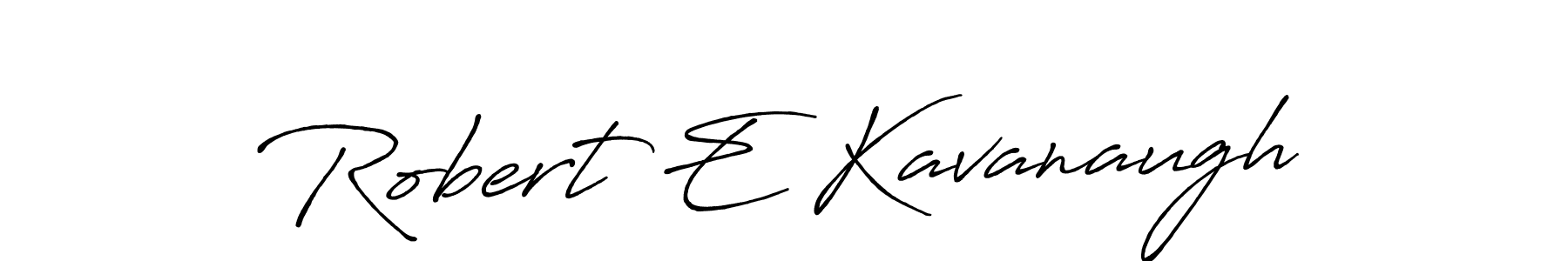 Robert E Kavanaugh stylish signature style. Best Handwritten Sign (Antro_Vectra_Bolder) for my name. Handwritten Signature Collection Ideas for my name Robert E Kavanaugh. Robert E Kavanaugh signature style 7 images and pictures png