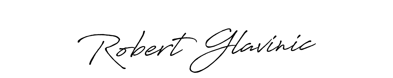 Robert Glavinic stylish signature style. Best Handwritten Sign (Antro_Vectra_Bolder) for my name. Handwritten Signature Collection Ideas for my name Robert Glavinic. Robert Glavinic signature style 7 images and pictures png