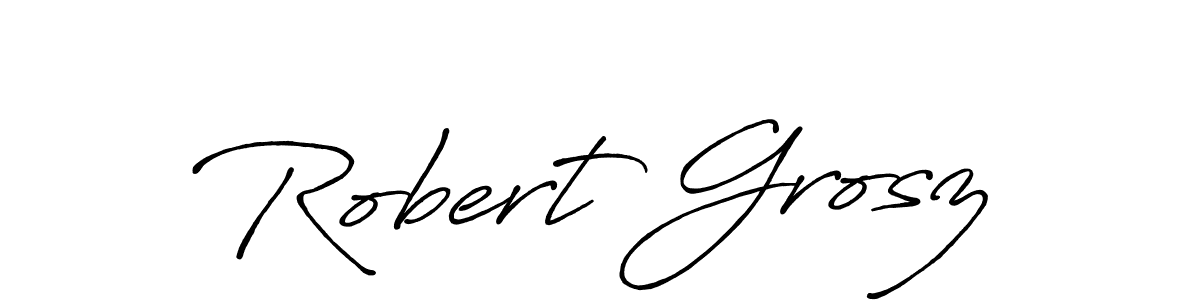 Create a beautiful signature design for name Robert Grosz. With this signature (Antro_Vectra_Bolder) fonts, you can make a handwritten signature for free. Robert Grosz signature style 7 images and pictures png