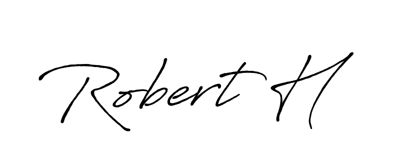 The best way (Antro_Vectra_Bolder) to make a short signature is to pick only two or three words in your name. The name Robert H include a total of six letters. For converting this name. Robert H signature style 7 images and pictures png