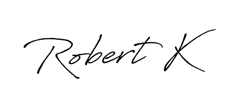 How to make Robert K name signature. Use Antro_Vectra_Bolder style for creating short signs online. This is the latest handwritten sign. Robert K signature style 7 images and pictures png