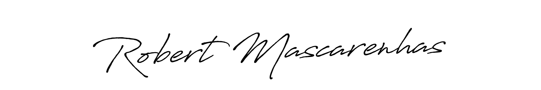Make a beautiful signature design for name Robert Mascarenhas. With this signature (Antro_Vectra_Bolder) style, you can create a handwritten signature for free. Robert Mascarenhas signature style 7 images and pictures png