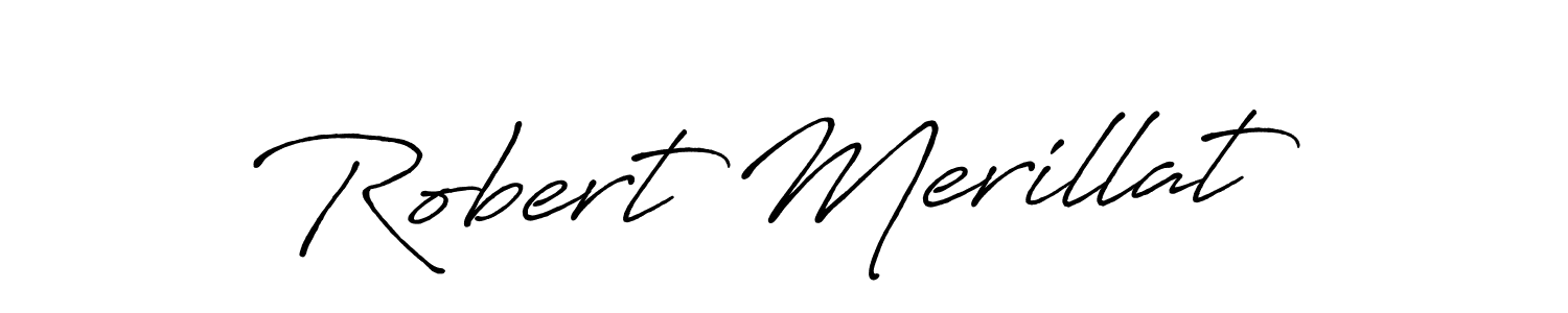 Make a beautiful signature design for name Robert Merillat. With this signature (Antro_Vectra_Bolder) style, you can create a handwritten signature for free. Robert Merillat signature style 7 images and pictures png
