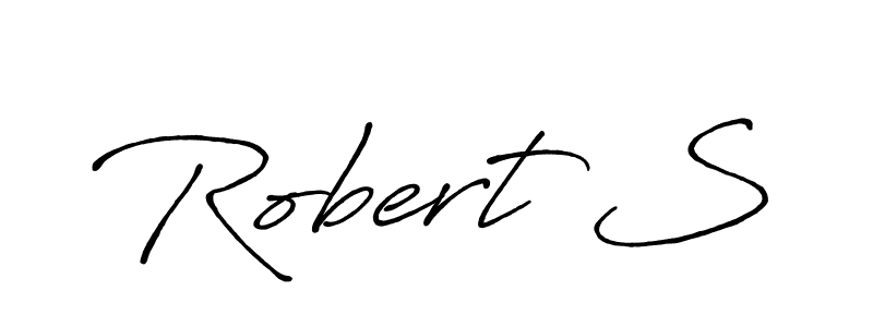 Create a beautiful signature design for name Robert S. With this signature (Antro_Vectra_Bolder) fonts, you can make a handwritten signature for free. Robert S signature style 7 images and pictures png