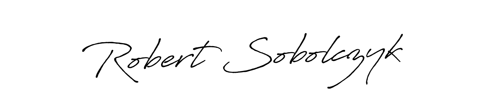 How to make Robert Sobolczyk name signature. Use Antro_Vectra_Bolder style for creating short signs online. This is the latest handwritten sign. Robert Sobolczyk signature style 7 images and pictures png