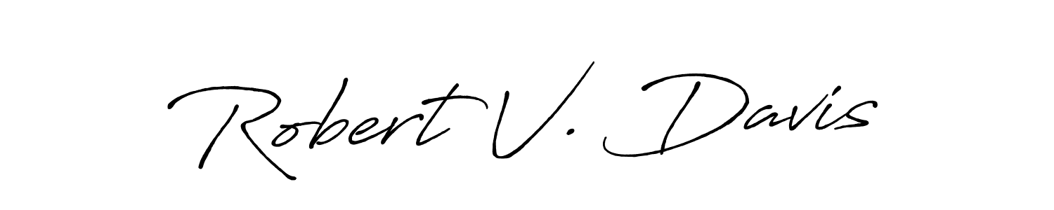 Design your own signature with our free online signature maker. With this signature software, you can create a handwritten (Antro_Vectra_Bolder) signature for name Robert V. Davis. Robert V. Davis signature style 7 images and pictures png