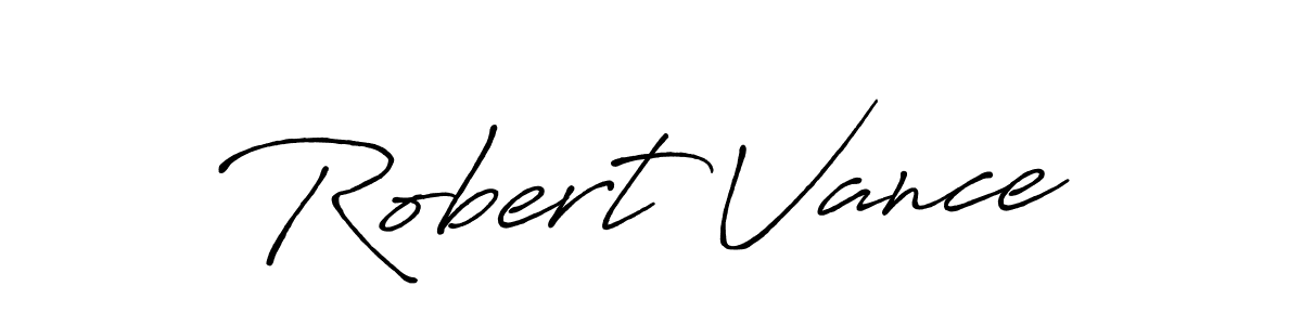 How to make Robert Vance name signature. Use Antro_Vectra_Bolder style for creating short signs online. This is the latest handwritten sign. Robert Vance signature style 7 images and pictures png