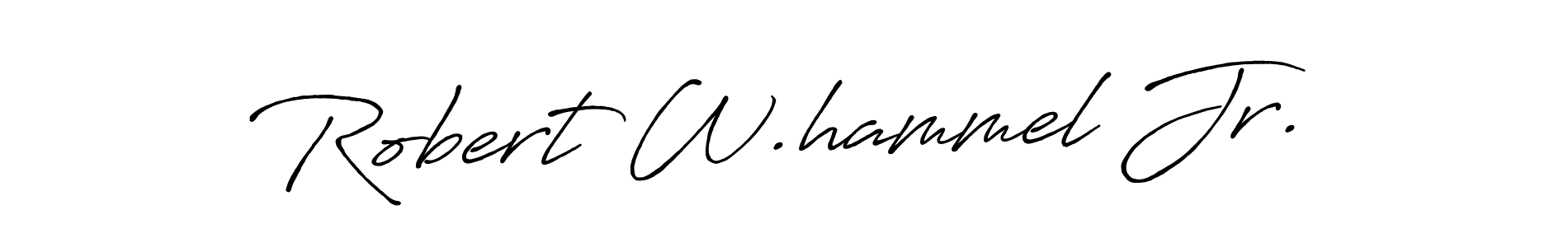 Use a signature maker to create a handwritten signature online. With this signature software, you can design (Antro_Vectra_Bolder) your own signature for name Robert W.hammel Jr.. Robert W.hammel Jr. signature style 7 images and pictures png