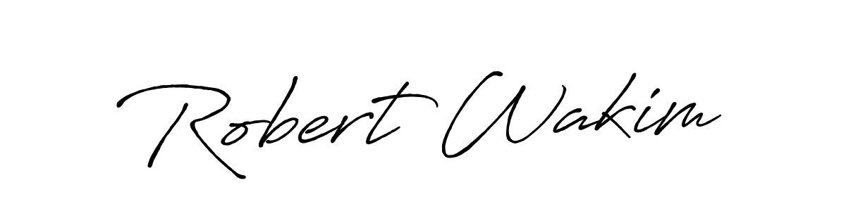 Also You can easily find your signature by using the search form. We will create Robert Wakim name handwritten signature images for you free of cost using Antro_Vectra_Bolder sign style. Robert Wakim signature style 7 images and pictures png