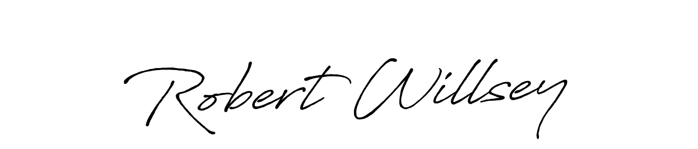 Robert Willsey stylish signature style. Best Handwritten Sign (Antro_Vectra_Bolder) for my name. Handwritten Signature Collection Ideas for my name Robert Willsey. Robert Willsey signature style 7 images and pictures png