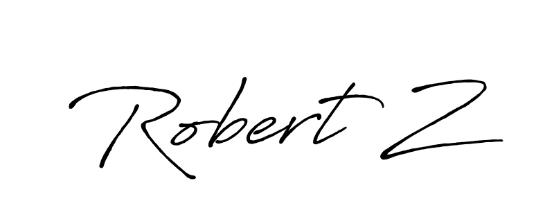 Use a signature maker to create a handwritten signature online. With this signature software, you can design (Antro_Vectra_Bolder) your own signature for name Robert Z. Robert Z signature style 7 images and pictures png