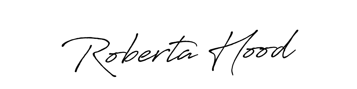 Create a beautiful signature design for name Roberta Hood. With this signature (Antro_Vectra_Bolder) fonts, you can make a handwritten signature for free. Roberta Hood signature style 7 images and pictures png