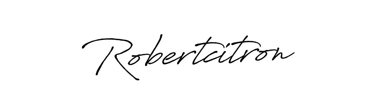The best way (Antro_Vectra_Bolder) to make a short signature is to pick only two or three words in your name. The name Robertcitron include a total of six letters. For converting this name. Robertcitron signature style 7 images and pictures png