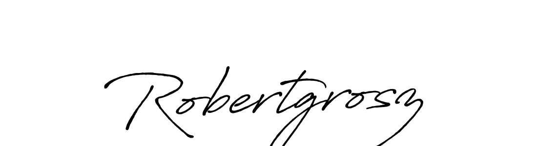 Use a signature maker to create a handwritten signature online. With this signature software, you can design (Antro_Vectra_Bolder) your own signature for name Robertgrosz. Robertgrosz signature style 7 images and pictures png