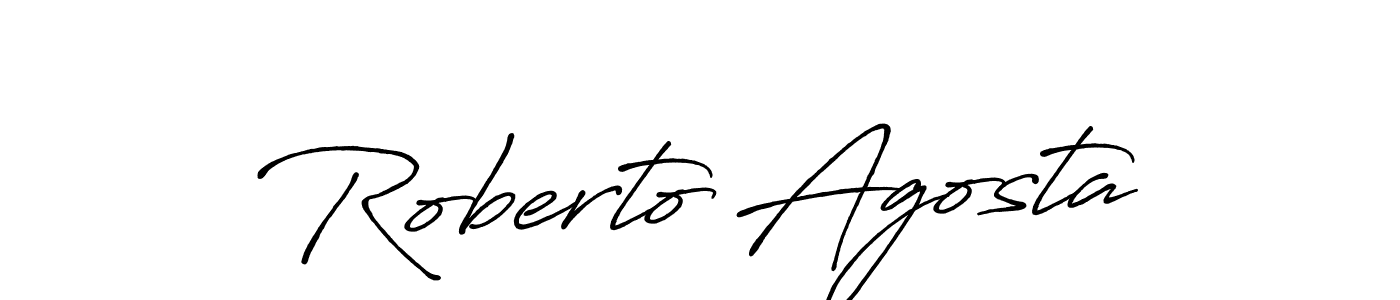 Roberto Agosta stylish signature style. Best Handwritten Sign (Antro_Vectra_Bolder) for my name. Handwritten Signature Collection Ideas for my name Roberto Agosta. Roberto Agosta signature style 7 images and pictures png