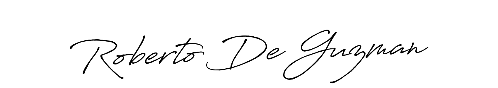 Make a beautiful signature design for name Roberto De Guzman. With this signature (Antro_Vectra_Bolder) style, you can create a handwritten signature for free. Roberto De Guzman signature style 7 images and pictures png