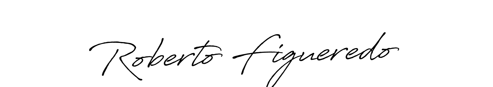 Make a beautiful signature design for name Roberto Figueredo. With this signature (Antro_Vectra_Bolder) style, you can create a handwritten signature for free. Roberto Figueredo signature style 7 images and pictures png