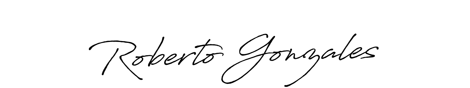 Roberto Gonzales stylish signature style. Best Handwritten Sign (Antro_Vectra_Bolder) for my name. Handwritten Signature Collection Ideas for my name Roberto Gonzales. Roberto Gonzales signature style 7 images and pictures png