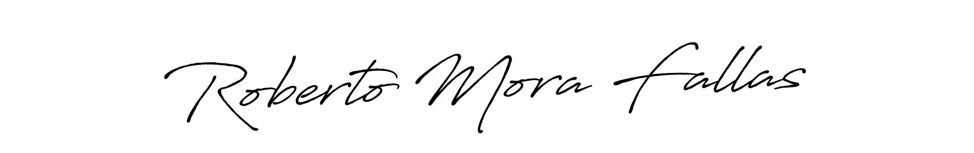 Make a beautiful signature design for name Roberto Mora Fallas. With this signature (Antro_Vectra_Bolder) style, you can create a handwritten signature for free. Roberto Mora Fallas signature style 7 images and pictures png