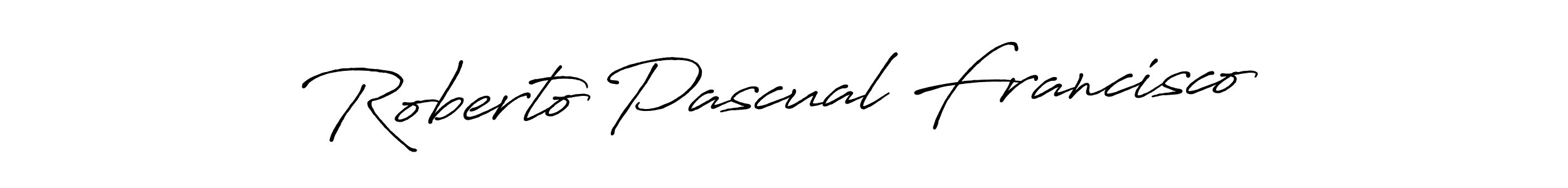 Create a beautiful signature design for name Roberto Pascual Francisco. With this signature (Antro_Vectra_Bolder) fonts, you can make a handwritten signature for free. Roberto Pascual Francisco signature style 7 images and pictures png