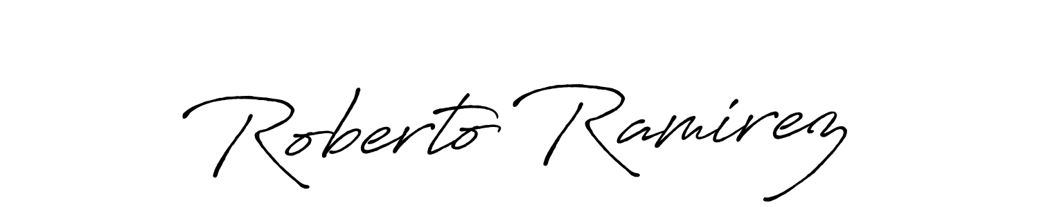 Use a signature maker to create a handwritten signature online. With this signature software, you can design (Antro_Vectra_Bolder) your own signature for name Roberto Ramirez. Roberto Ramirez signature style 7 images and pictures png