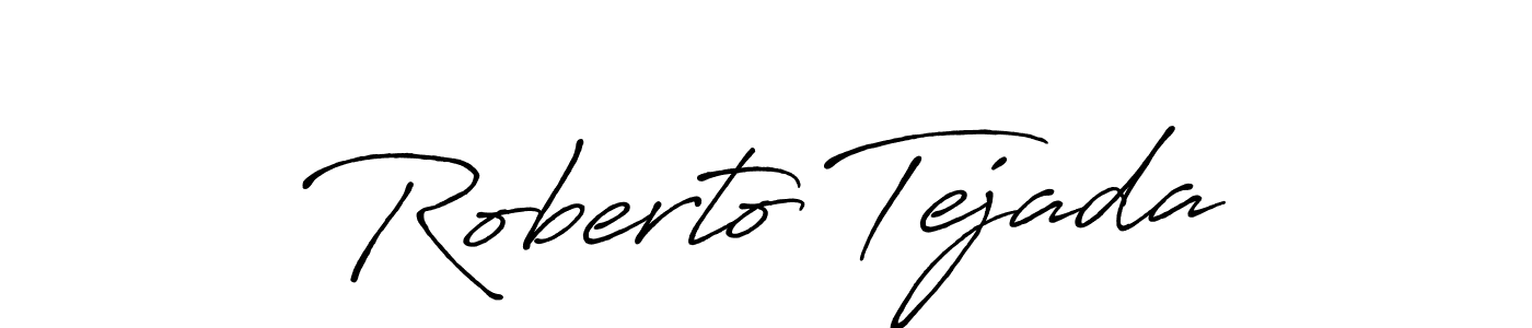 The best way (Antro_Vectra_Bolder) to make a short signature is to pick only two or three words in your name. The name Roberto Tejada include a total of six letters. For converting this name. Roberto Tejada signature style 7 images and pictures png