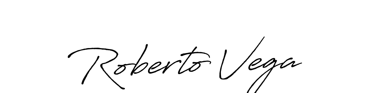 Make a beautiful signature design for name Roberto Vega. With this signature (Antro_Vectra_Bolder) style, you can create a handwritten signature for free. Roberto Vega signature style 7 images and pictures png