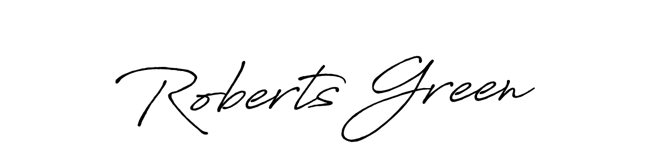 Make a beautiful signature design for name Roberts Green. With this signature (Antro_Vectra_Bolder) style, you can create a handwritten signature for free. Roberts Green signature style 7 images and pictures png