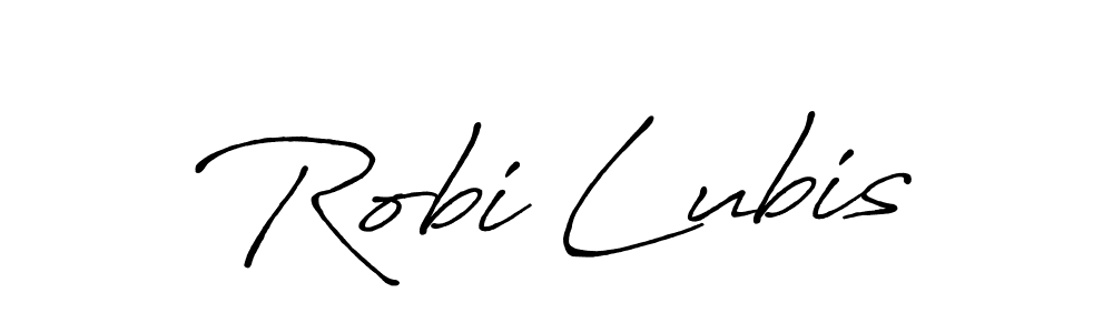 Use a signature maker to create a handwritten signature online. With this signature software, you can design (Antro_Vectra_Bolder) your own signature for name Robi Lubis. Robi Lubis signature style 7 images and pictures png