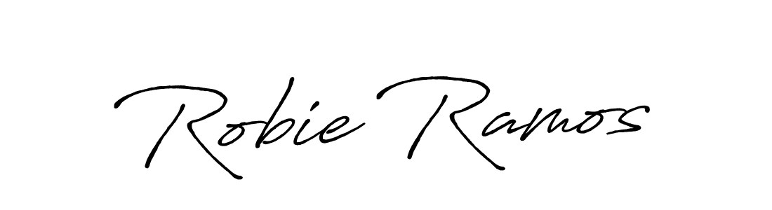 Make a beautiful signature design for name Robie Ramos. With this signature (Antro_Vectra_Bolder) style, you can create a handwritten signature for free. Robie Ramos signature style 7 images and pictures png