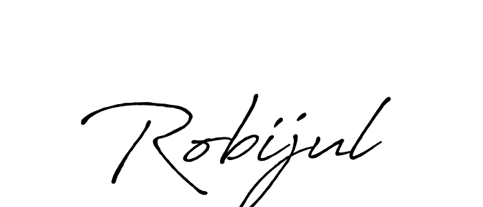Robijul stylish signature style. Best Handwritten Sign (Antro_Vectra_Bolder) for my name. Handwritten Signature Collection Ideas for my name Robijul. Robijul signature style 7 images and pictures png