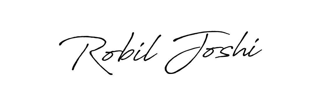 Also we have Robil Joshi name is the best signature style. Create professional handwritten signature collection using Antro_Vectra_Bolder autograph style. Robil Joshi signature style 7 images and pictures png