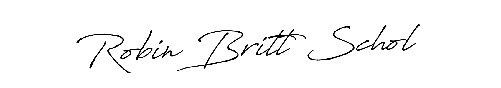 How to make Robin Britt Schol name signature. Use Antro_Vectra_Bolder style for creating short signs online. This is the latest handwritten sign. Robin Britt Schol signature style 7 images and pictures png