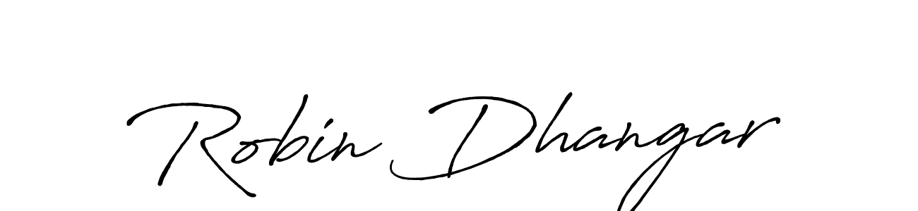 How to make Robin Dhangar name signature. Use Antro_Vectra_Bolder style for creating short signs online. This is the latest handwritten sign. Robin Dhangar signature style 7 images and pictures png