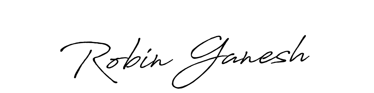 Robin Ganesh stylish signature style. Best Handwritten Sign (Antro_Vectra_Bolder) for my name. Handwritten Signature Collection Ideas for my name Robin Ganesh. Robin Ganesh signature style 7 images and pictures png