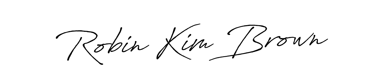 Make a beautiful signature design for name Robin Kim Brown. With this signature (Antro_Vectra_Bolder) style, you can create a handwritten signature for free. Robin Kim Brown signature style 7 images and pictures png