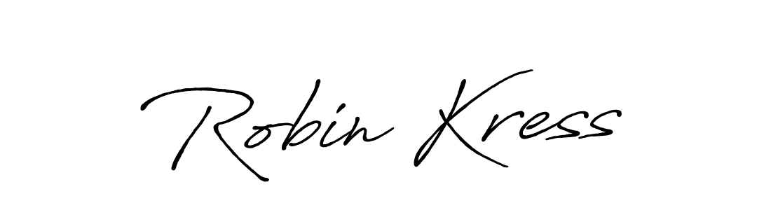 Robin Kress stylish signature style. Best Handwritten Sign (Antro_Vectra_Bolder) for my name. Handwritten Signature Collection Ideas for my name Robin Kress. Robin Kress signature style 7 images and pictures png