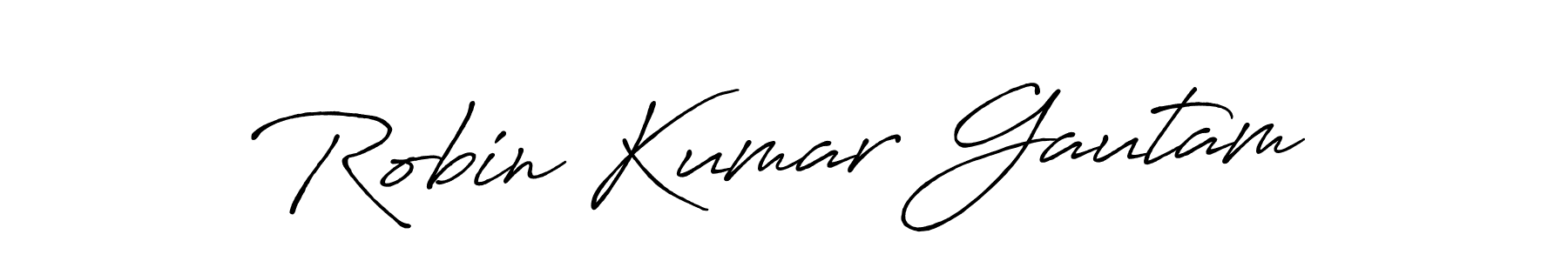 Use a signature maker to create a handwritten signature online. With this signature software, you can design (Antro_Vectra_Bolder) your own signature for name Robin Kumar Gautam. Robin Kumar Gautam signature style 7 images and pictures png