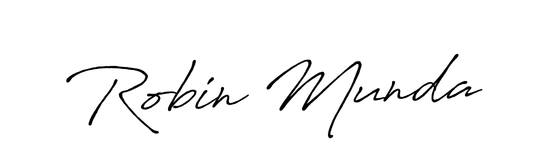 It looks lik you need a new signature style for name Robin Munda. Design unique handwritten (Antro_Vectra_Bolder) signature with our free signature maker in just a few clicks. Robin Munda signature style 7 images and pictures png