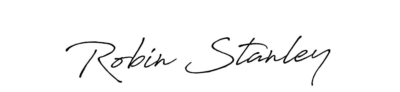 Make a beautiful signature design for name Robin Stanley. With this signature (Antro_Vectra_Bolder) style, you can create a handwritten signature for free. Robin Stanley signature style 7 images and pictures png